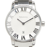 ティファニー アトラスドーム 腕時計 Z1800 クオーツ ホワイト文字盤 ステンレススチール レディース TIFFANY&Co. 【中古】